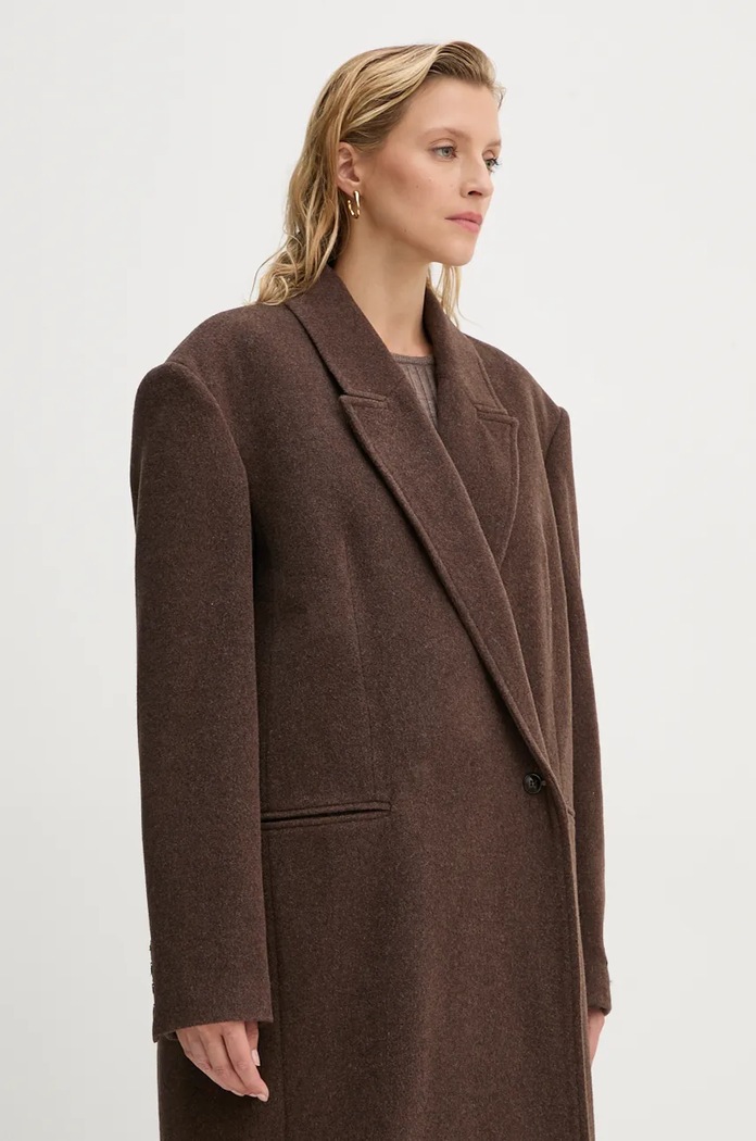 Herskind palton de lana Drew maro 5381816