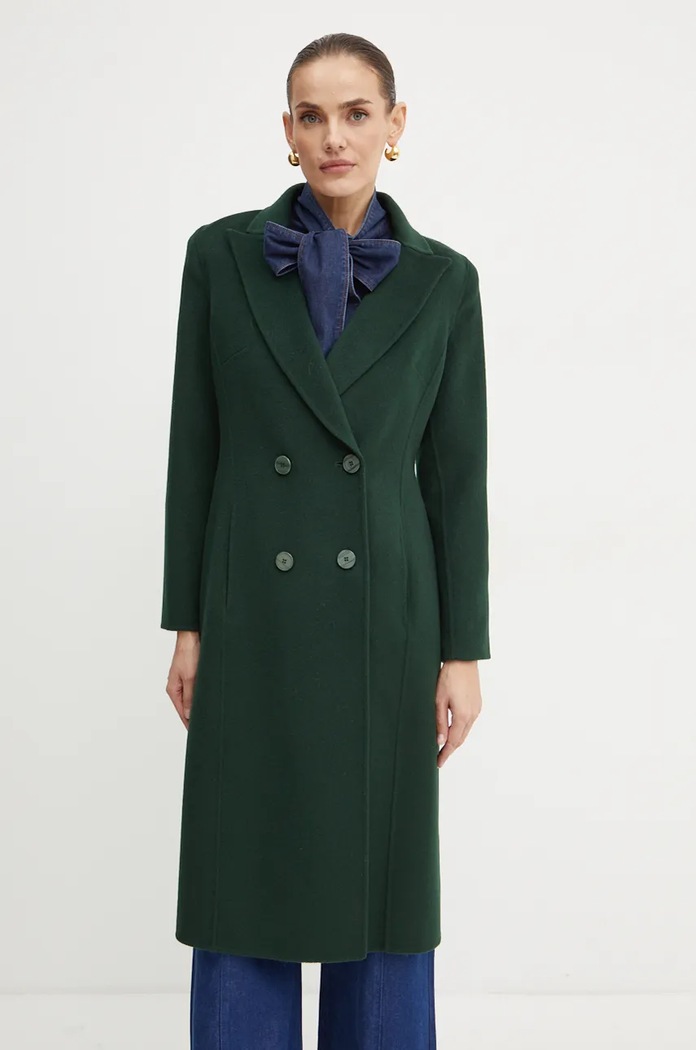 Luisa Spagnoli cappotto in lana SPLENDOR 541203 verde