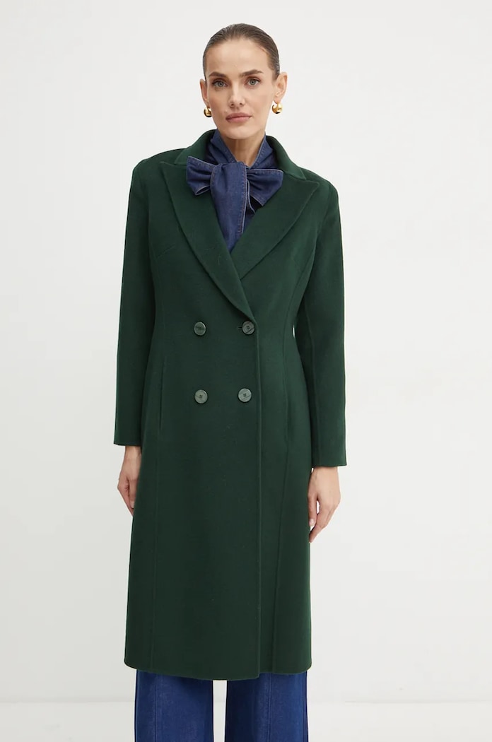 Luisa Spagnoli cappotto in lana SPLENDOR 541203 verde