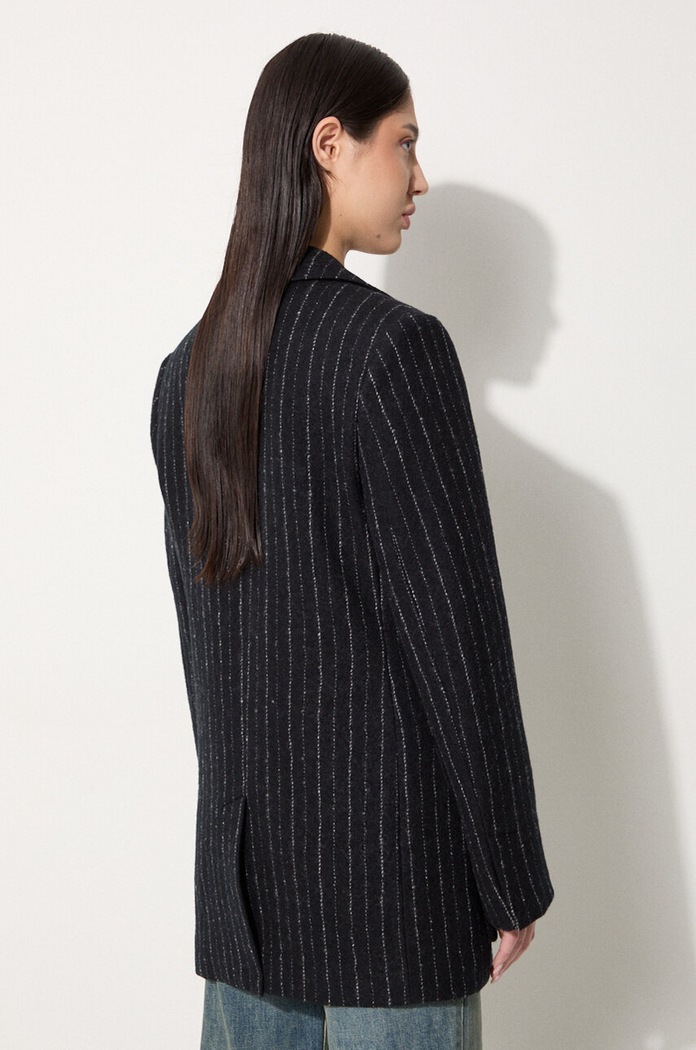 Oblečení Vlněný kabát Kenzo Tennis Stripes Pea Coat FE62MA2209GM.99 černá