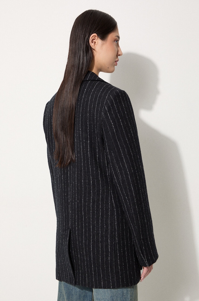 Oblečení Vlněný kabát Kenzo Tennis Stripes Pea Coat FE62MA2209GM.99 černá