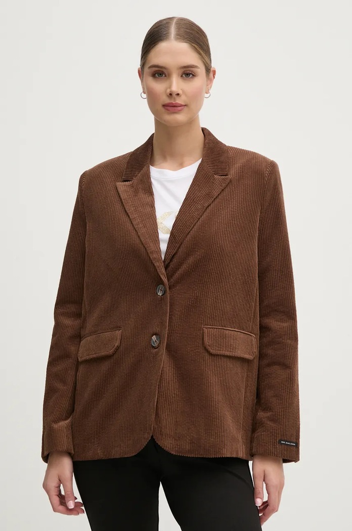 Manšestrová bunda Pepe Jeans CARA hnědá PL402459