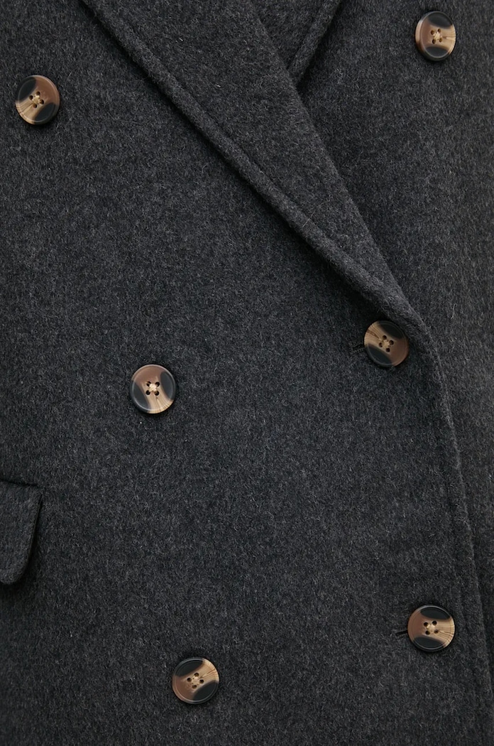 Vlněný kabát Pepe Jeans BETH PL402473 šedá