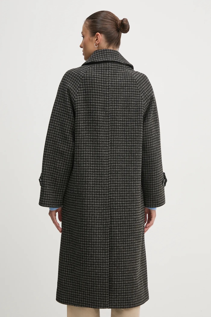 Odzież Barbour płaszcz wełniany Veronica Wool Car Coat LWO0238 szary