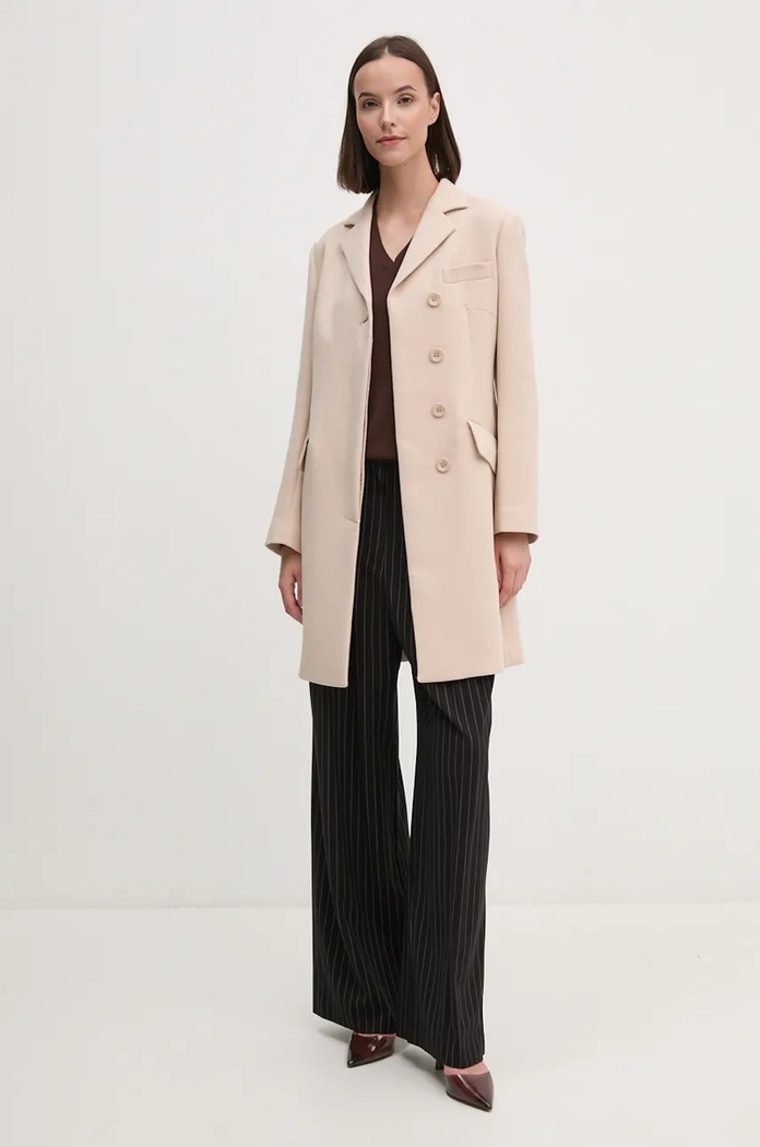 Sisley cappotto 22GWLN04G beige AW24