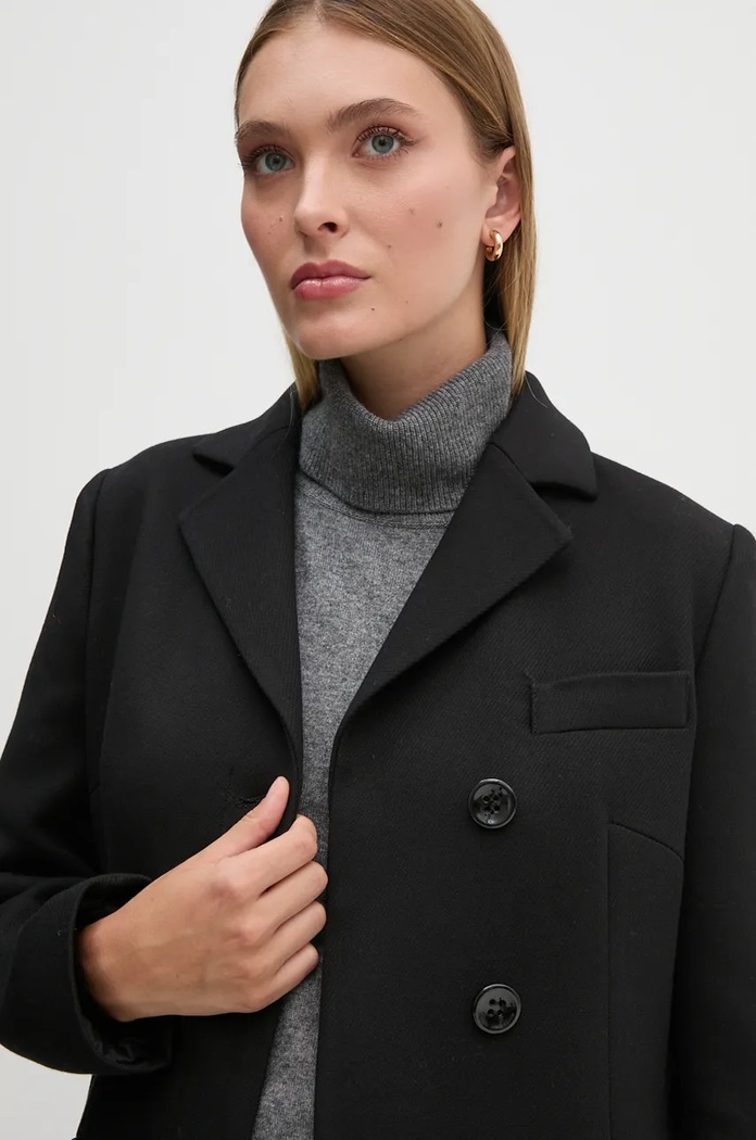 Sisley cappotto nero 22GWLN04G