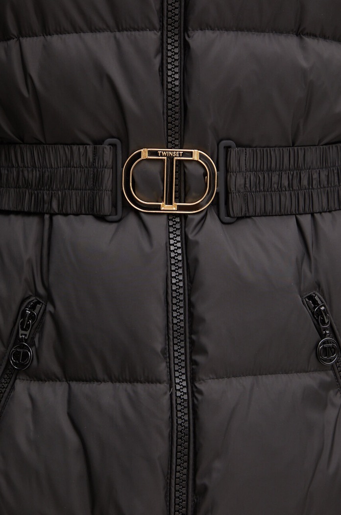 Péřová bunda Twinset 242TP2183 černá