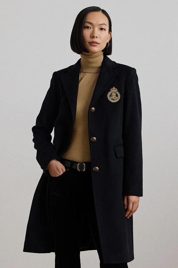 Odjeća Vuneni kaput Lauren Ralph Lauren 297958509 crna