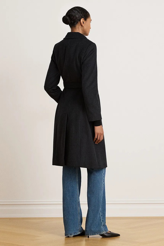 Lauren Ralph Lauren Płaszcz z dodatkiem wełny 297962169 szary AW25