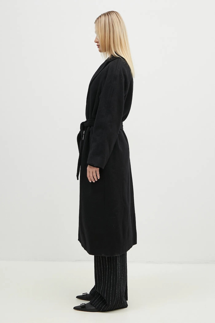 Μάλλινο παλτό A.P.C. Manteau Floriane WOAQZ.F01544.PLZ μαύρο AW24