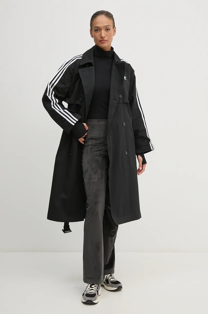 adidas Originals płaszcz Tcoat Twill IZ0381 czarny AW24