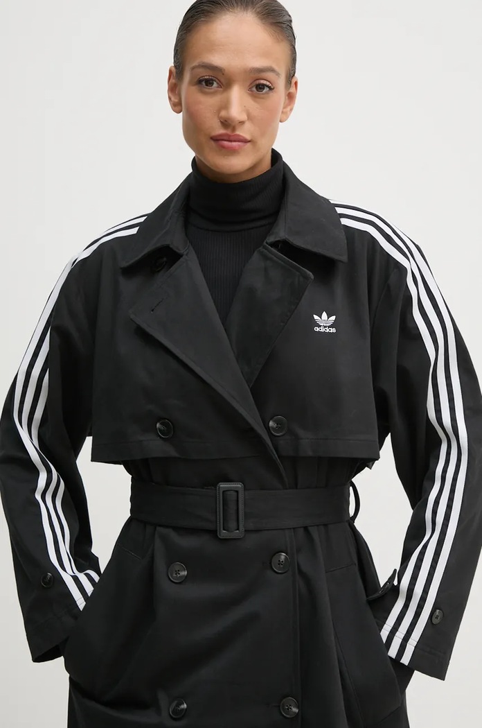 adidas Originals płaszcz Tcoat Twill czarny IZ0381