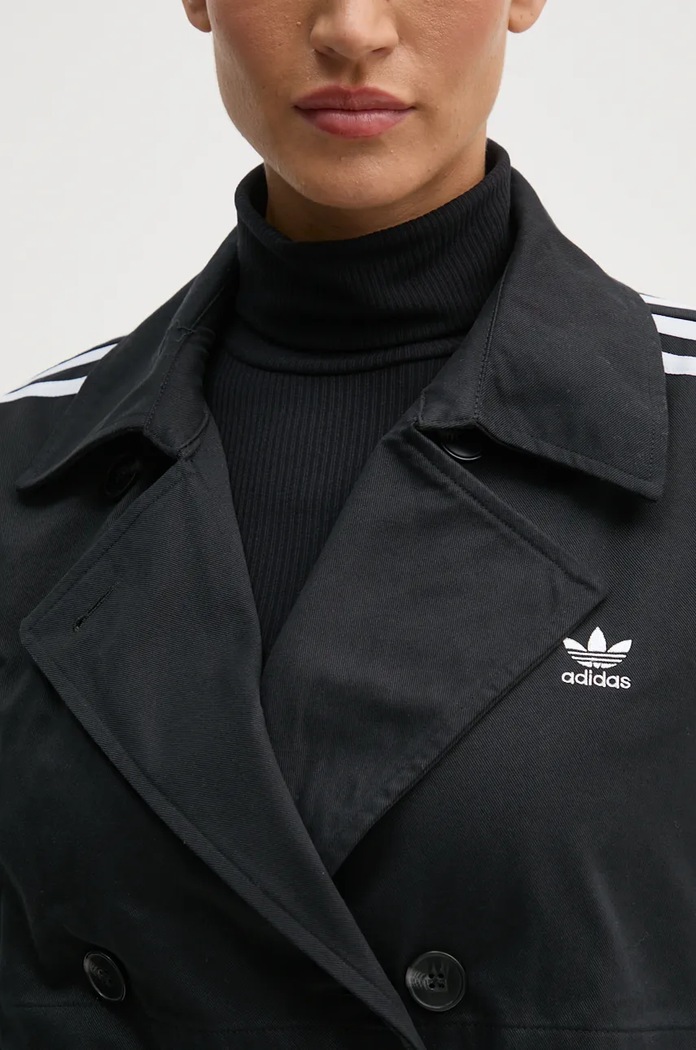 adidas Originals płaszcz Tcoat Twill IZ0381 czarny