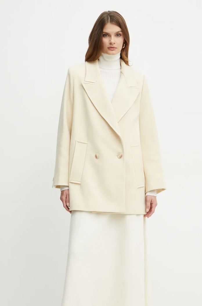 Ivy Oak palton de lana IO119100 bej AW24