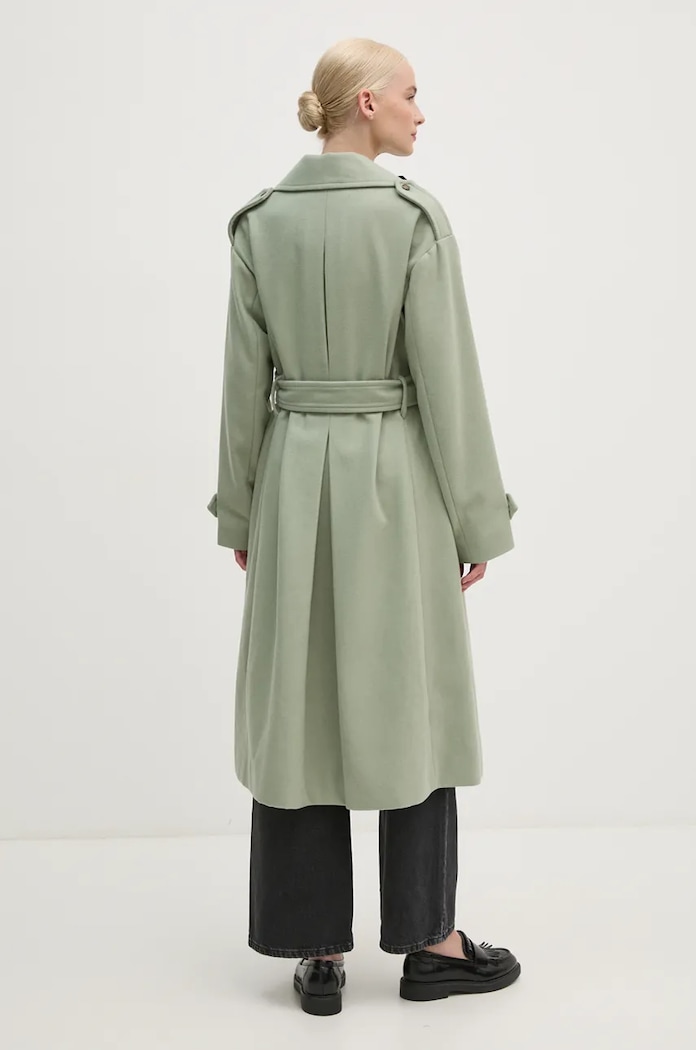 Aeronautica Militare cappotto con aggiunta di lana AB2971DCT3403 verde AW24