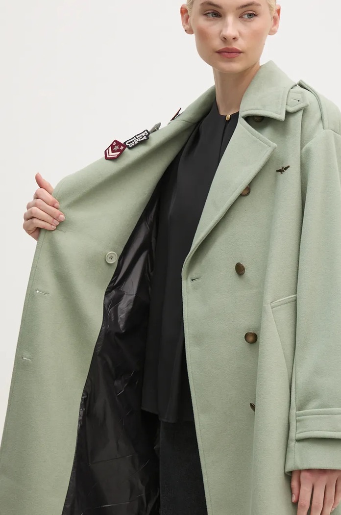 Aeronautica Militare cappotto con aggiunta di lana AB2971DCT3403