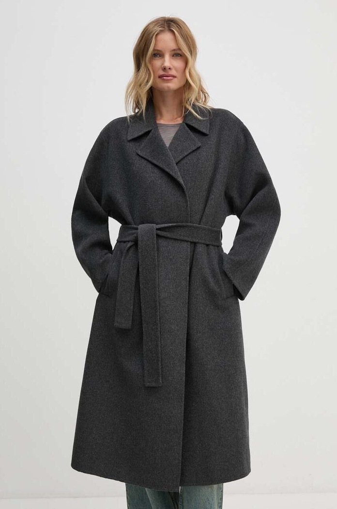 Calvin Klein płaszcz bez kaptura szary 00040WL571