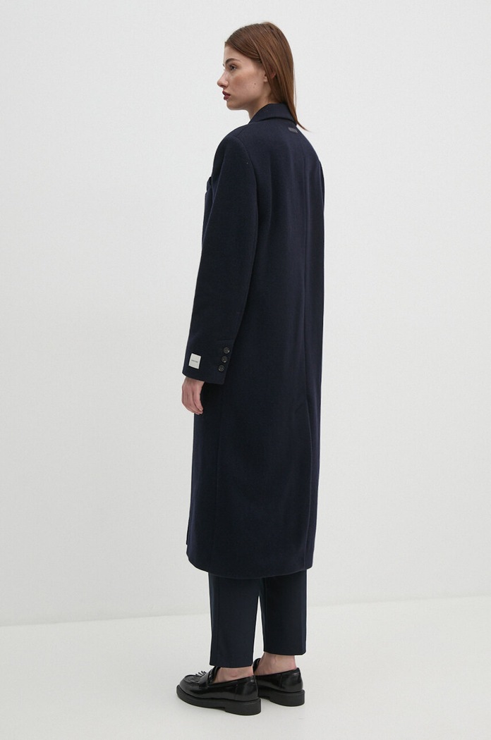 Vlnený kabát Calvin Klein K20K207710 tmavomodrá AW24