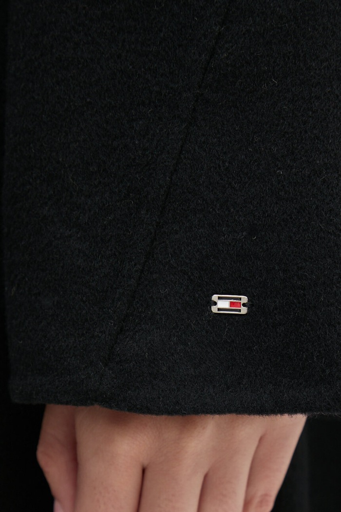 Tommy Hilfiger cappotto in lana WW0WW43603 nero