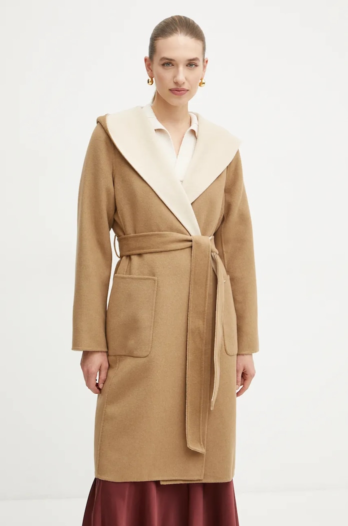 MICHAEL Michael Kors palton din lână pe două fețe 77B6510M22 maro AW24
