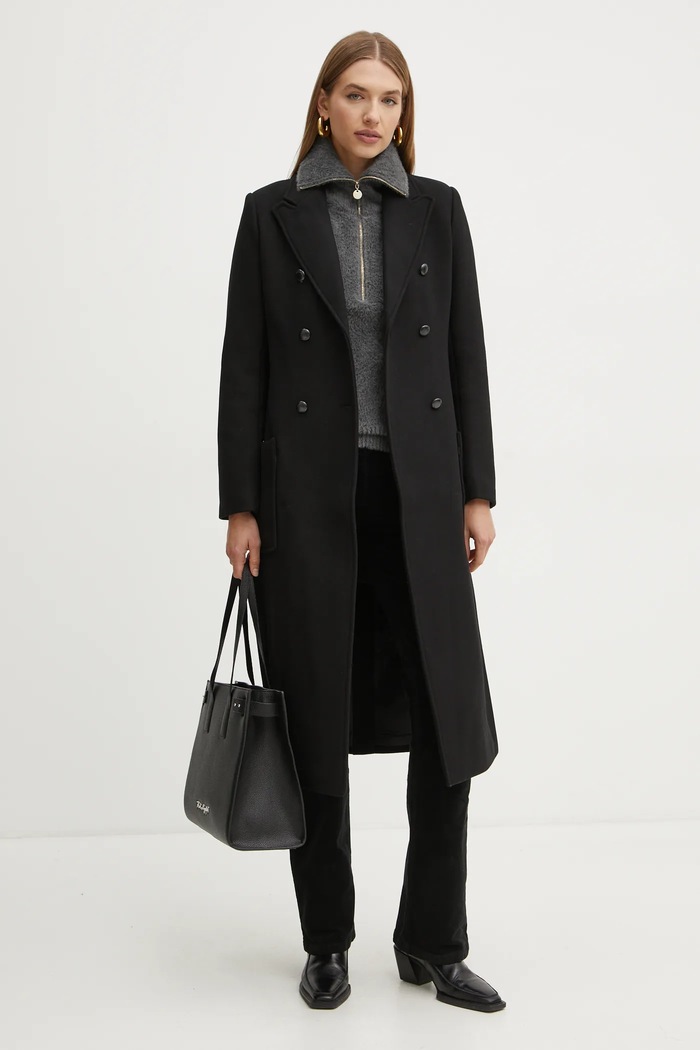 Παλτό από μείγμα μαλλιού Morgan GMIDI GMIDI μαύρο AW24