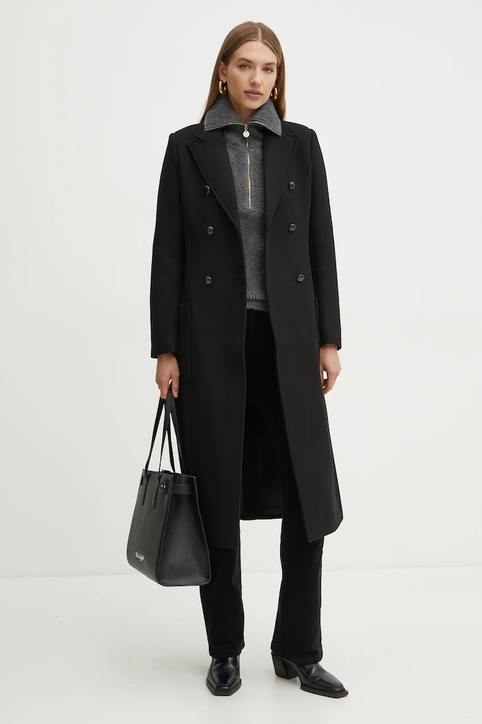 Παλτό από μείγμα μαλλιού Morgan GMIDI GMIDI μαύρο AW24