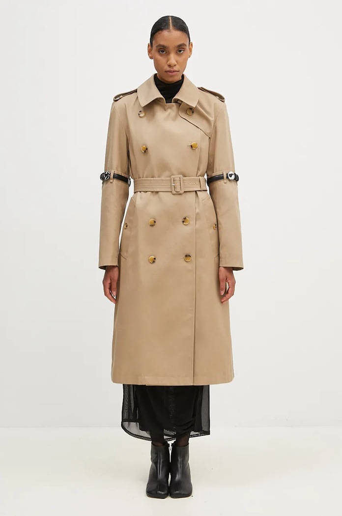 Trench kabát Coperni Hybrid Trench nezateplené béžová COPM21836