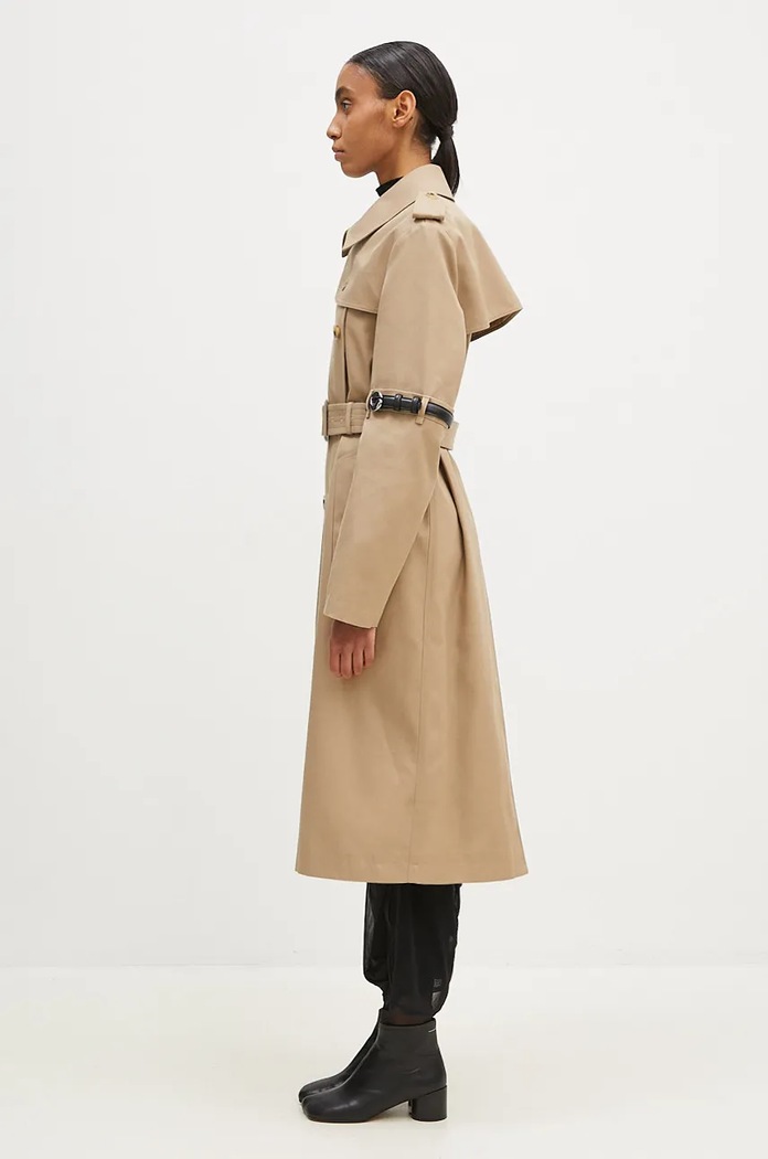 Trench kabát Coperni Hybrid Trench COPM21836 béžová AW24