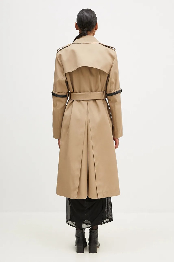 Oblečení Trench kabát Coperni Hybrid Trench COPM21836 béžová