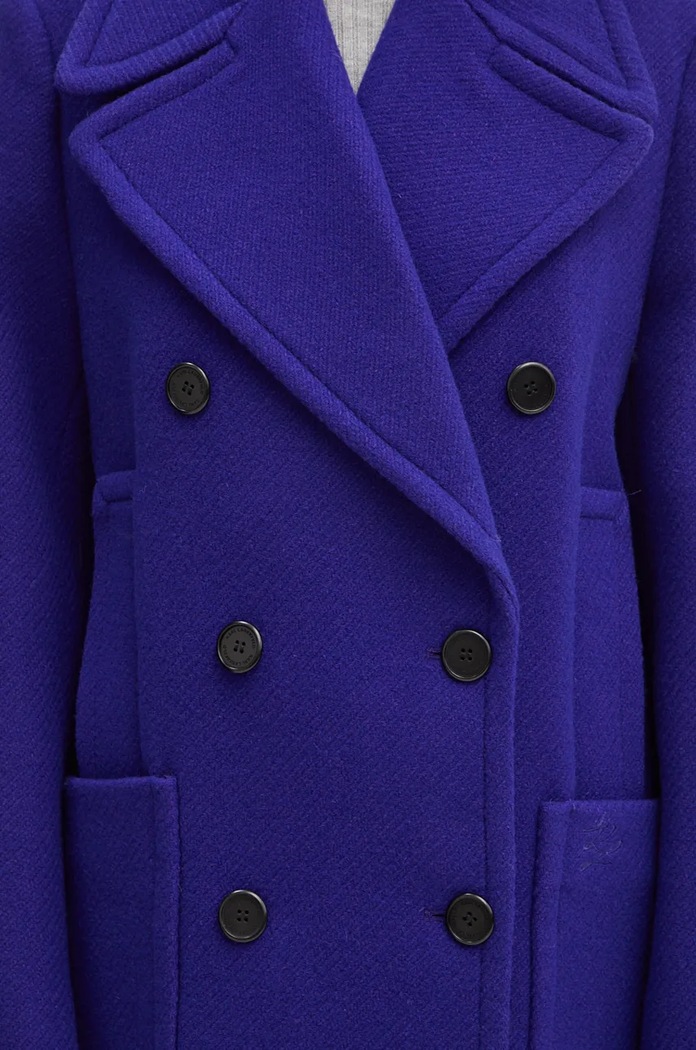 Karl Lagerfeld płaszcz wełniany 246W1508 fioletowy