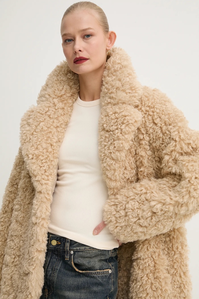 Παλτό Stand Studio Camille Cocoon Coat 61137.9061 μπεζ