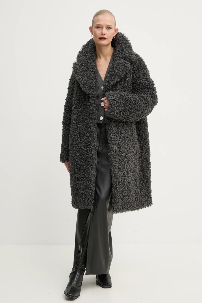 Палто Stand Studio Camille Cocoon Coat уголемена сив 61137.9061