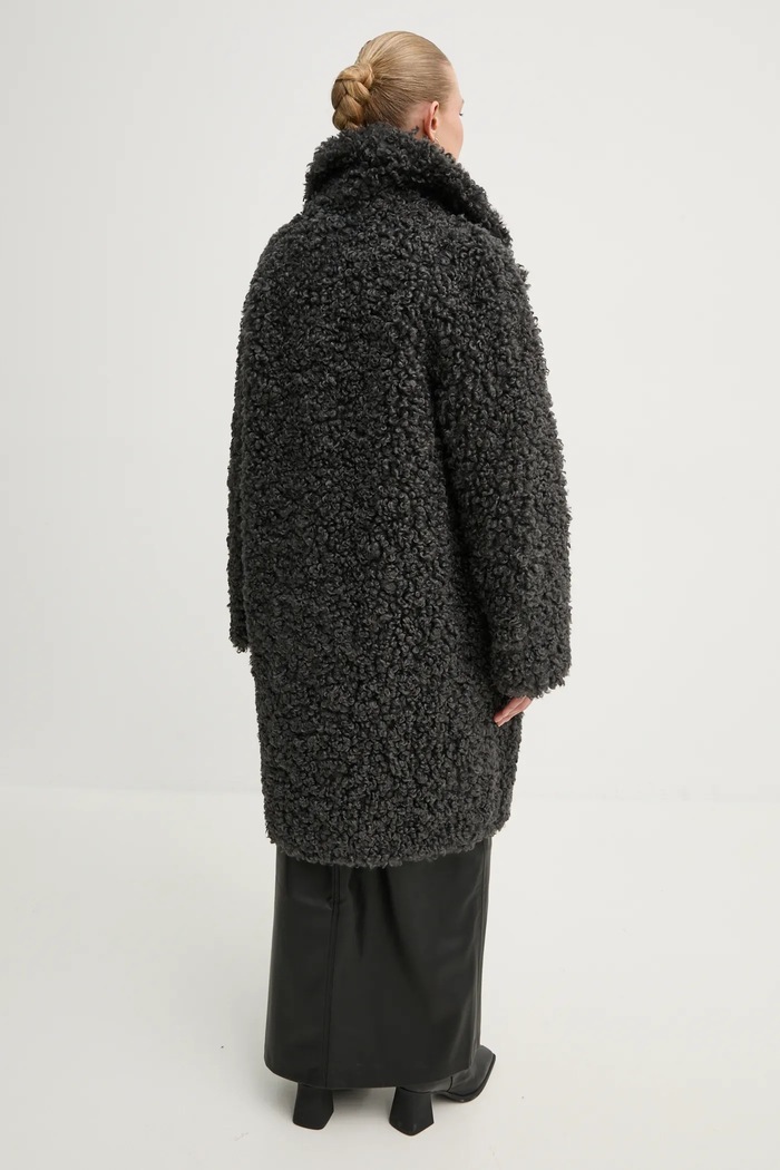 Палто Stand Studio Camille Cocoon Coat 61137.9061 сив AW25