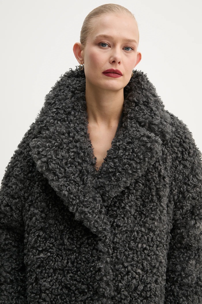 Палто Stand Studio Camille Cocoon Coat сив 61137.9061