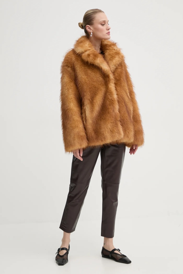 Γούνα Stand Studio Janice Jacket 61239.9156 καφέ AW24