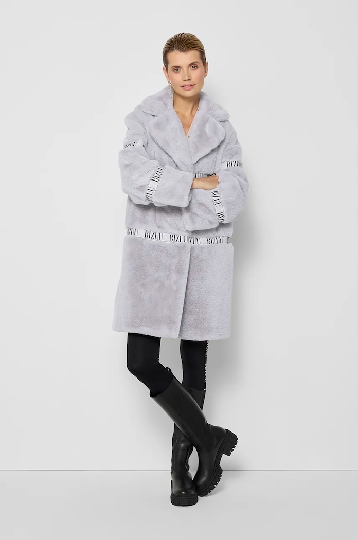 Kabát Bizuu FLORENCE.SZARY.AW24 sivá AW24