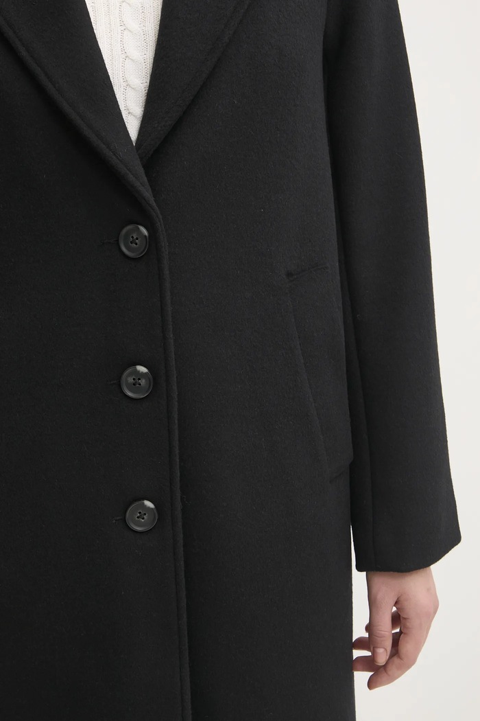 Abercrombie & Fitch gyapjúkabát KI144.4240.900 fekete