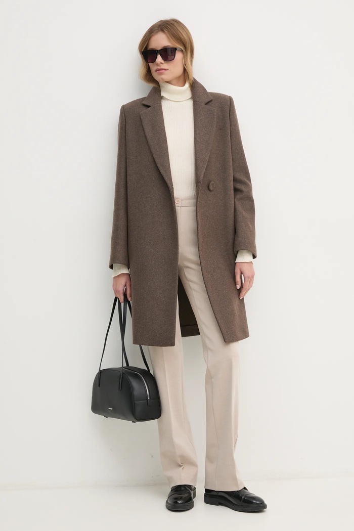 Sandro Ferrone cappotto in lana SFS18YBEADEMAS marrone AW24
