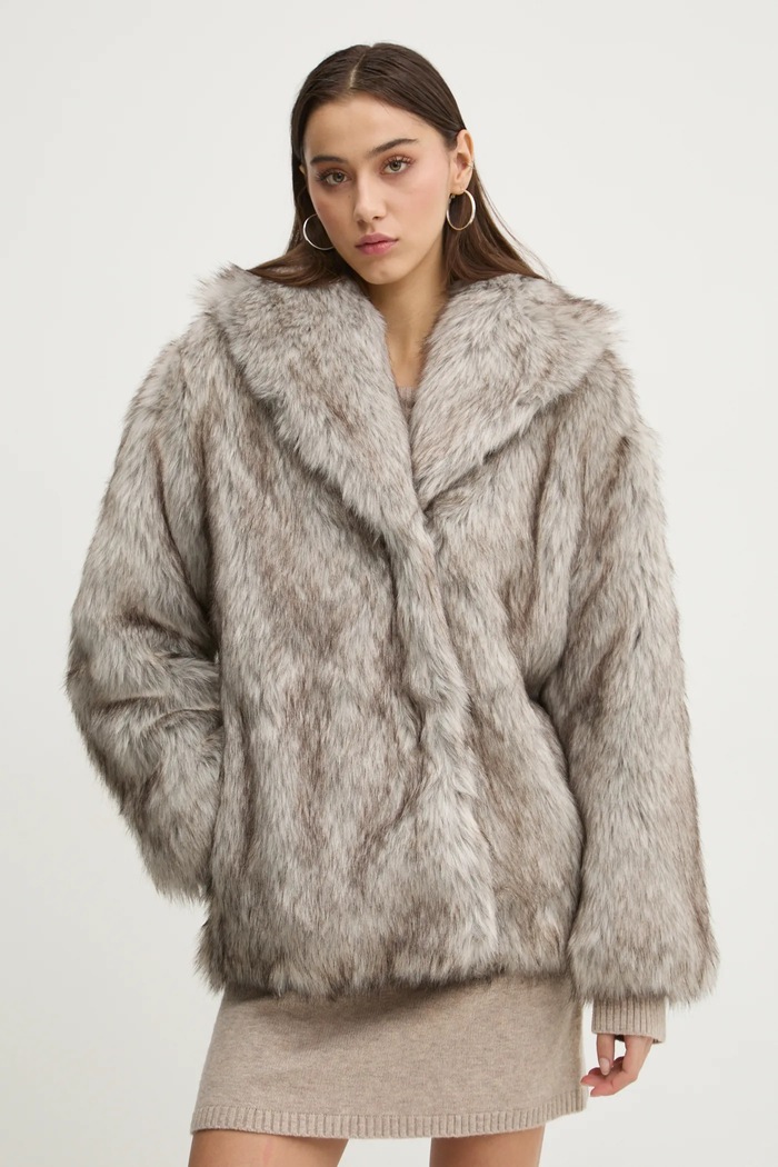 Kaput Abercrombie & Fitch bez kapuljače siva KI144.4281.909
