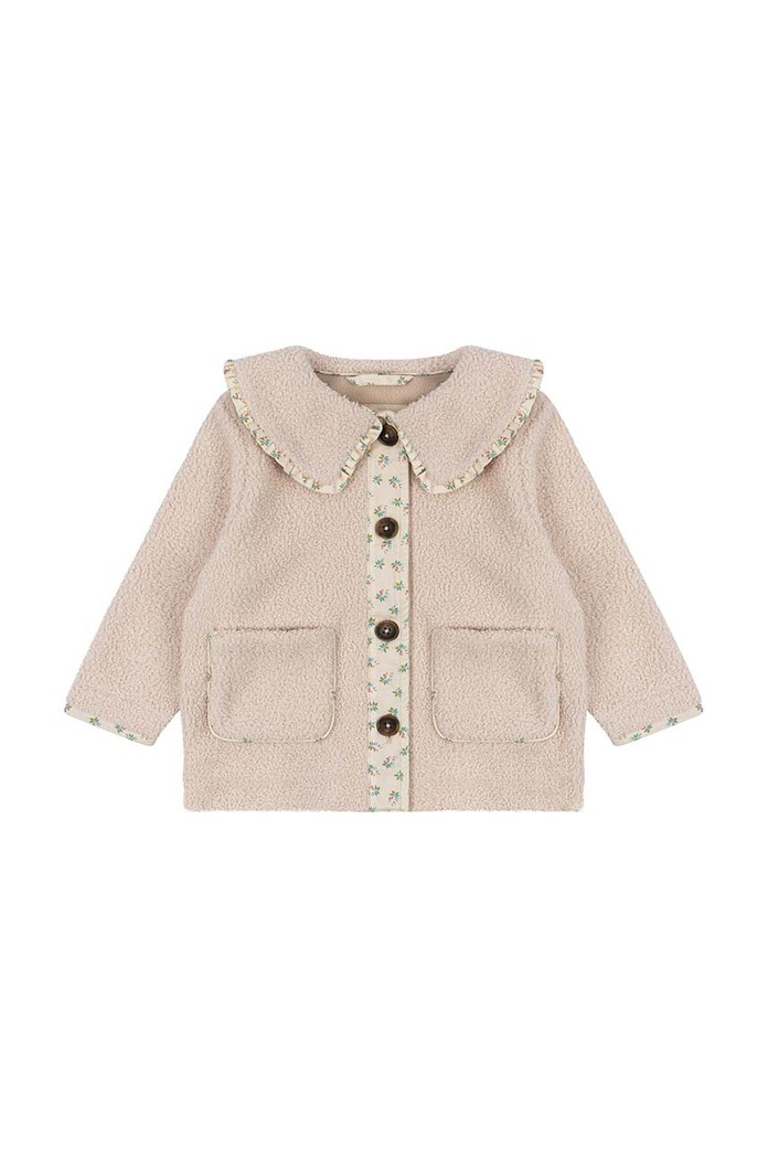 Konges Sløjd płaszcz dziecięcy GRIZZ COLLAR JACKET GRS KS101234 beżowy AW24