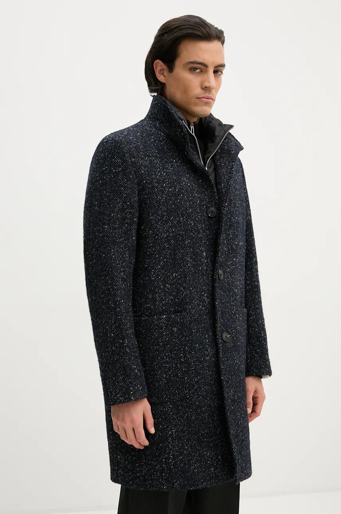 Marc O'Polo cappotto in lana non isolato blu navy 429025571026