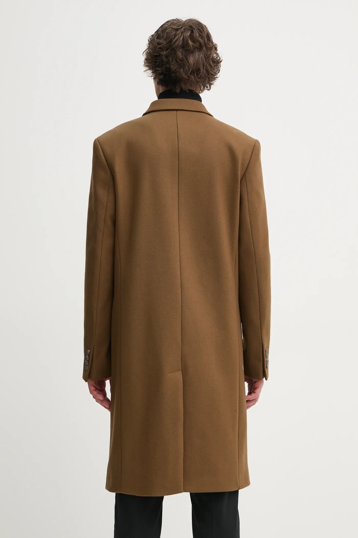 Odjeća Vuneni kaput The Kooples HMAN29007K smeđa