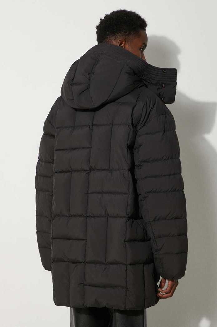 Kenzo down jacket Weave Mid-Length Winter FE65OU3129NL.99 black AW24