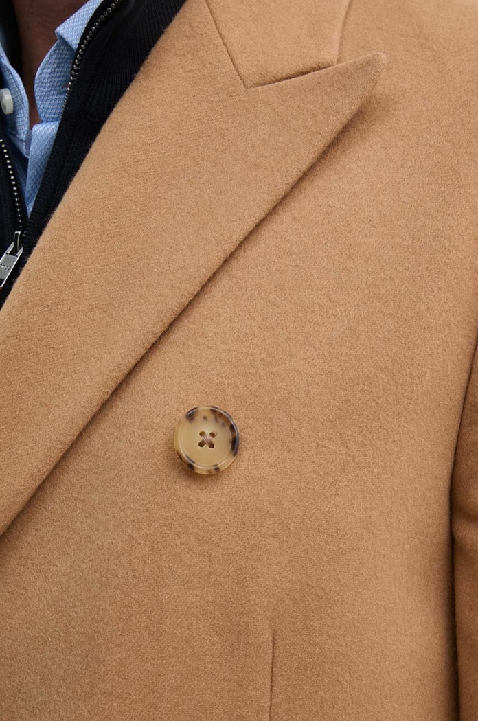 Paul Smith wool coat M1R.224P.N00110 brown