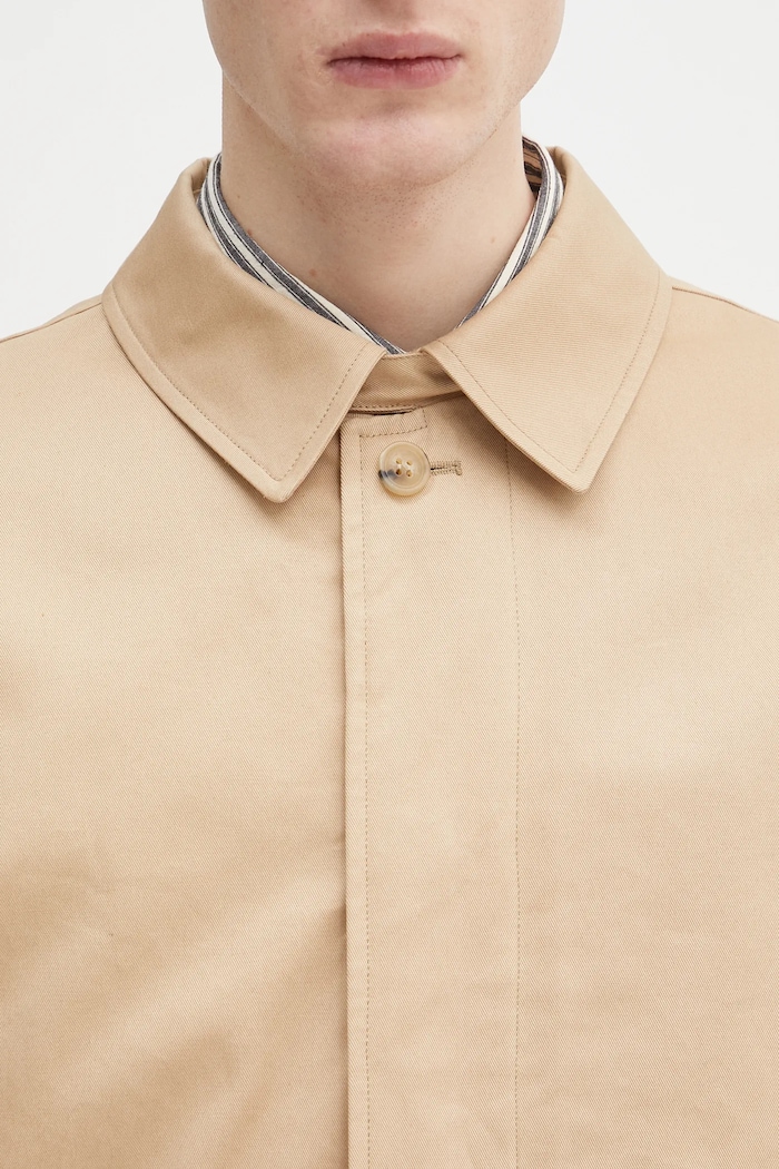 A.P.C. kabát pánsky bavlnený Mac Ville béžová COZBA.H01103