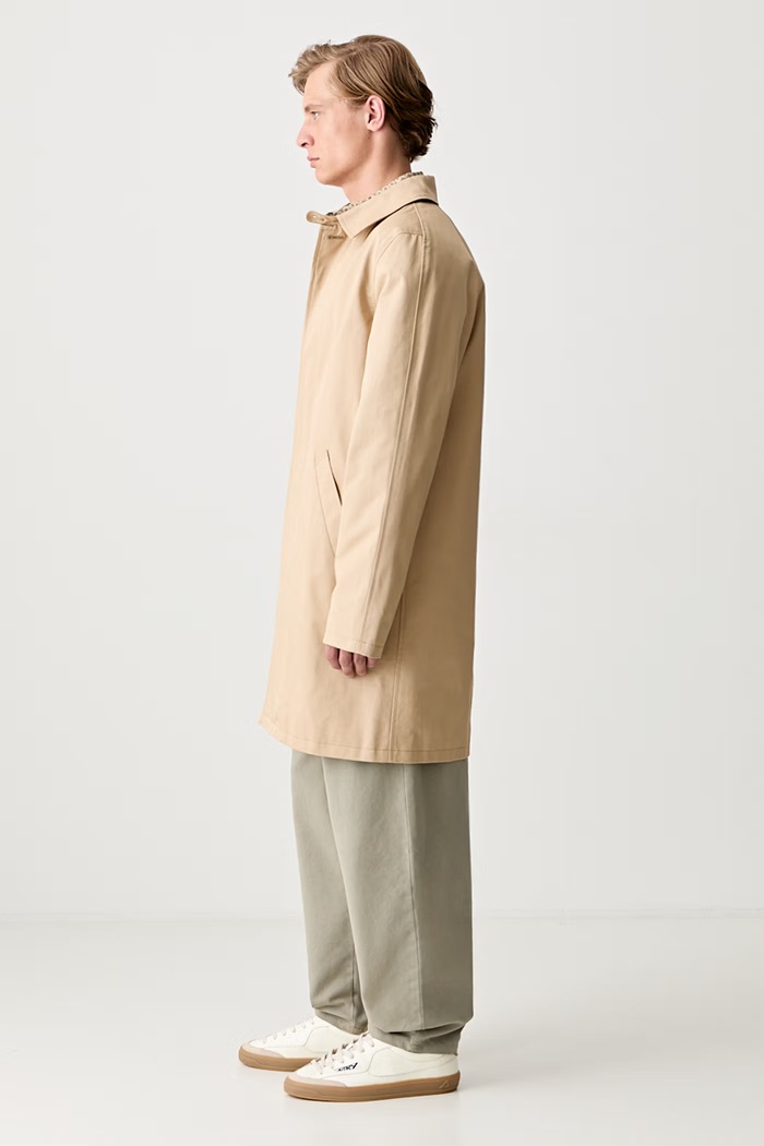 A.P.C. Mac Ville kabát bavlněný pánský béžová COZBA.H01103