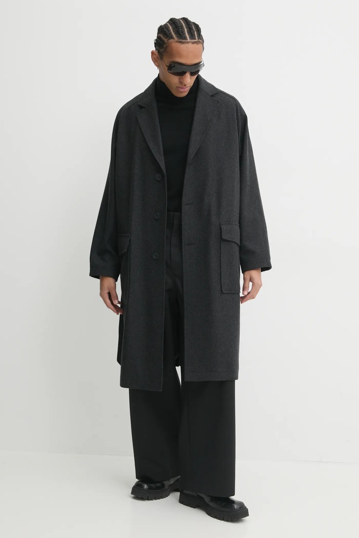 Kabát HUGO 50523973 šedá AW24