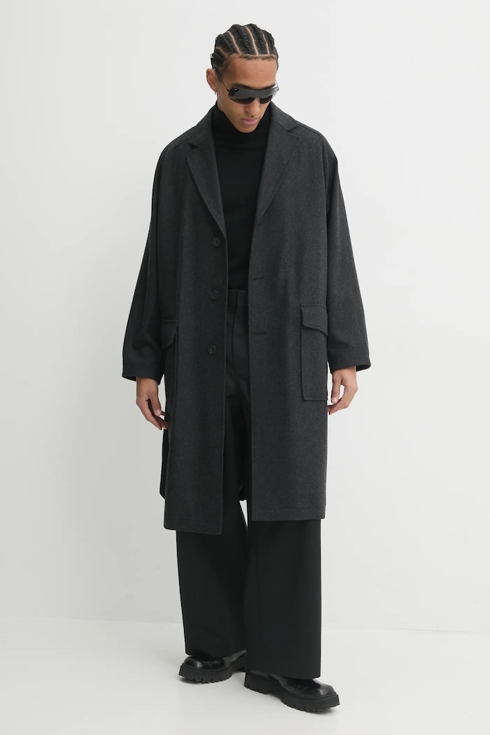Kabát HUGO 50523973 šedá AW24