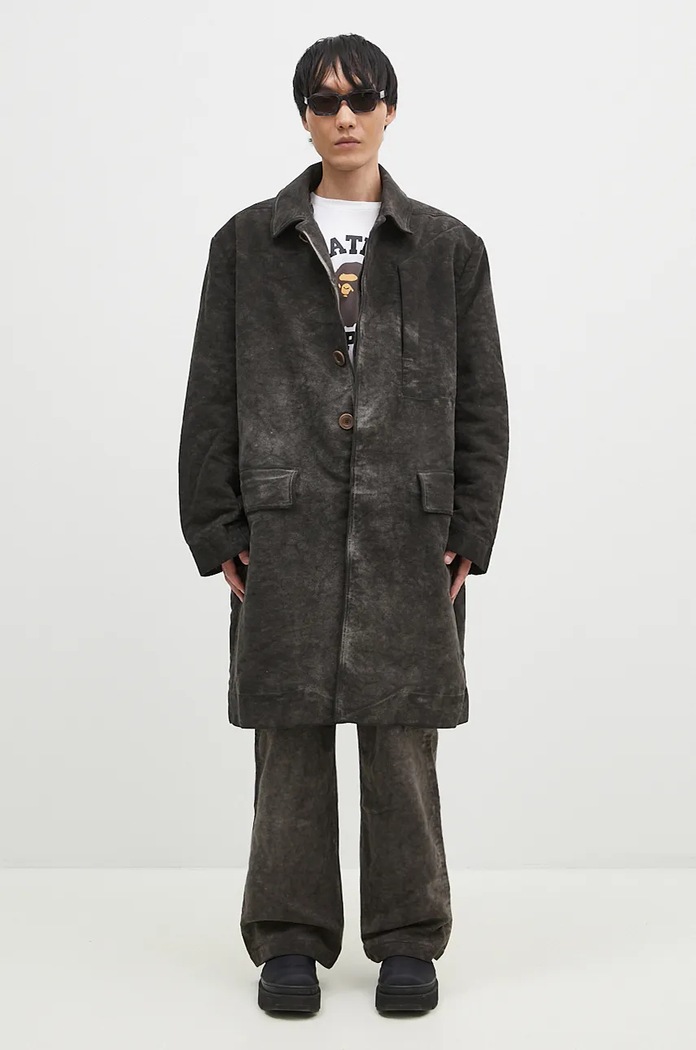 Rick Owens cappotto in cotone Jumbo Mac isolamento sintetico grigio DU02D2968.MO