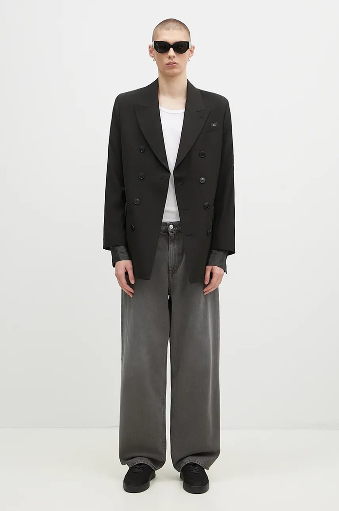 Martine Rose wool blazer Double Breasted Short Coat 328WT05006